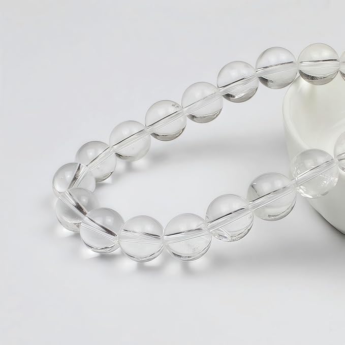 MJDCB 7A Natural White Clear Quartz Round Beads Gemstone Beads - Image 2