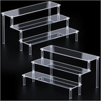 2 Packs Acrylic Display Stand Riser, 3 Tier Perfume Organizer Cupcake Stand | by FUNFERY