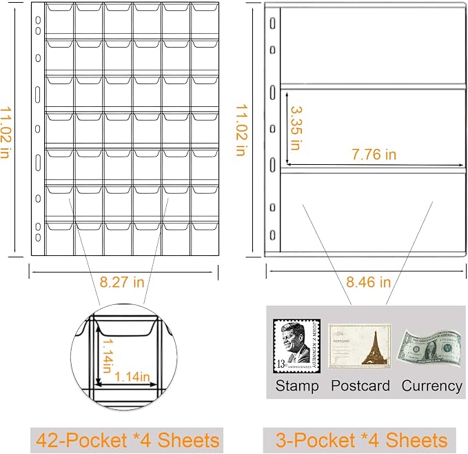 Coin Collection Book Holder for Collectors, 428 Pockets Coin Collection - Image 4