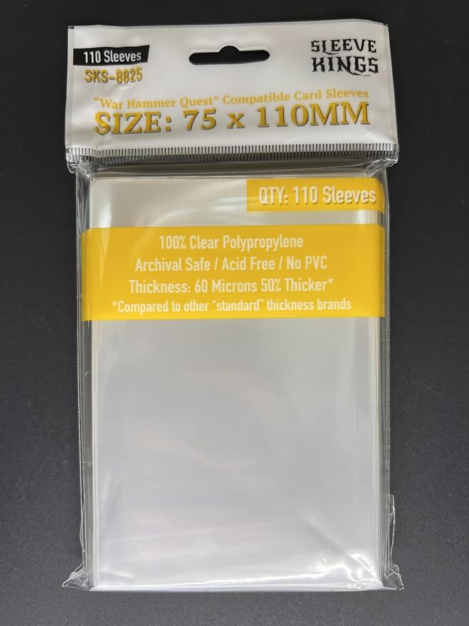 Sleeve Kings War Hammer Quest Compatible Sleeves 75 X 110 mm - Image 2