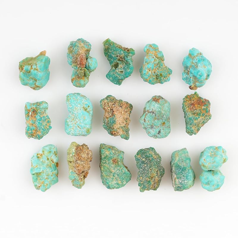 ColouredRocks 50 carats. Tibetan Turquoise Crystals, Raw Stones, Rough Gemstones - Image 2