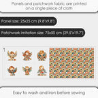 ‍ Patchwork Angel Cotton Fabric Panel – 6 Designs + Bonus Sheet 29.5×19.6 inch - Image 4