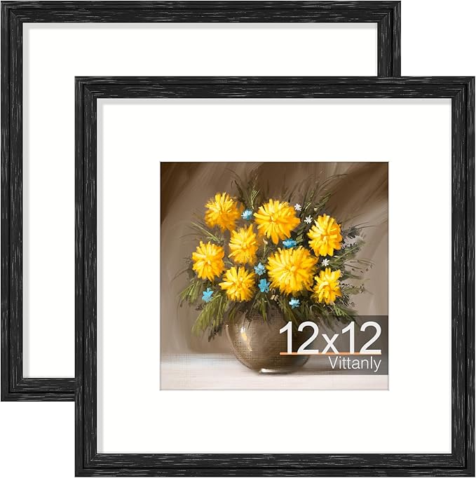 Vittanly 12x12 Picture Frames Set of 2, Ornate Vintage Photo Frame by Vittanly