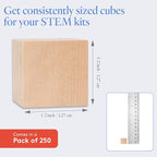 DIY Wooden Cubes 1/2-inch, Unfinished Wood Blocks - Image 4