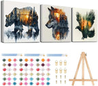 3 Pack Framed Paint by Numbers for Adult by MeothanDiamondPainting