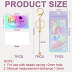 42/84/126 Pcs Beadable Keychain Bars Bulk Blank DIY Beaded Keychain Making - Image 2