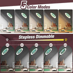 10X Magnifying Glass with Light and Stand, 5 Color Modes Stepless Dimmable LED - Image 3