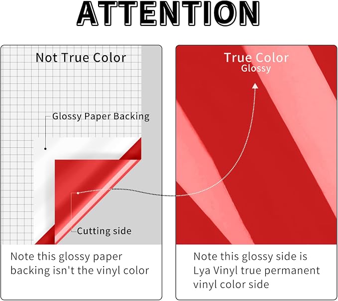Lya Vinyl 12 Pack Glossy Red Permanent Vinyl, Party Decoration, Craft Projects - Image 3