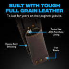 OX Tools Leather Tool Holsters & Pouches – Hammer, Tape Measure, Utility & - Image 3