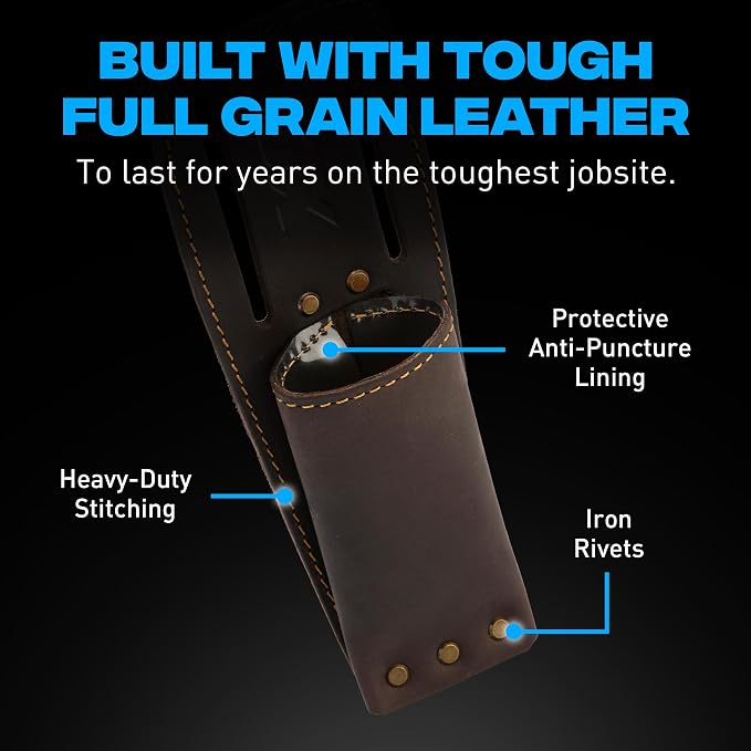 OX Tools Leather Tool Holsters & Pouches – Hammer, Tape Measure, Utility & - Image 3
