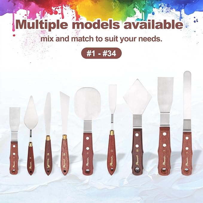 MECCANIXITY Pack of 1 Large Palette Knife No.3, 9.3" Long Palette Knives - Image 5