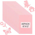 40 Pcs Stiff Felt Fabric Sheet for Crafts, 1mm Thick and 8”x12”Pink Felt Fabric by Tiparts