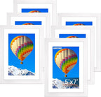 FIXSMITH 5x7 Picture Frame Set of 6, Display Pictures 4x6 by FIXSMITH