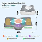 DUMOS Cervical Neck Pillow for Sleeping, Cooling Ergonomic Memory Foam Pillow - Image 8