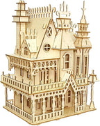 3D Puzzle House, Fantasy Villa Model Kit DIY Miniature Dolls House Kits by CUTEROOM