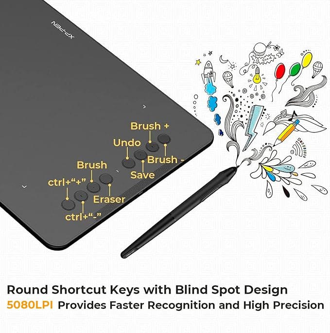 XPPen Updated Deco 01 V3 Drawing Tablet-16384 Levels of Pressure Battery-Free - Image 5