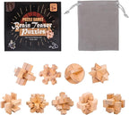 VolksRose 9pcs Wooden Brain Teaser Puzzles, IQ Challenge Puzzle Games, Logic by VolksRose