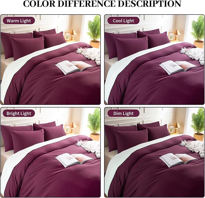 NEXHOME PRO 100% Washed Cotton Duvet Cover Full Size, Ogranic Natural Linen - Image 3