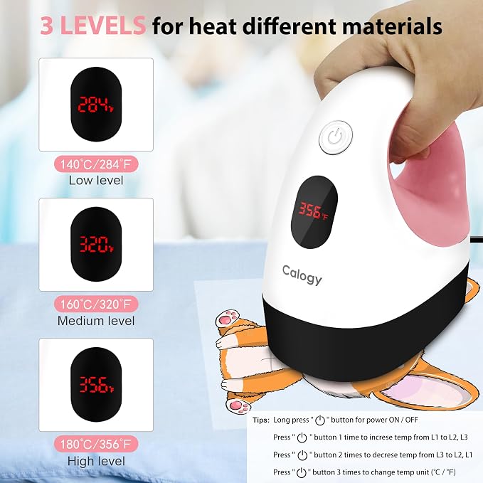 Calogy Mini Heat Press, Heat Transfer Machine, Constant Temp Control, Insulated - Image 3