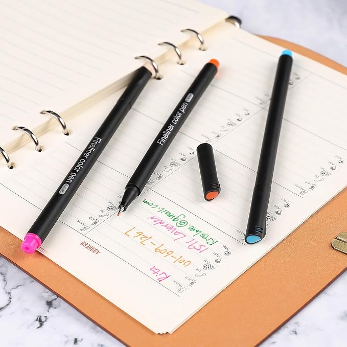 Dyvicl Journal Planner Pens Colored Pens, 60 Colors 0.4mm Fineliner Pen Set - Image 4