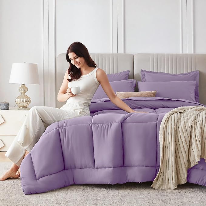 Sasttie Twin XL Comforter Set, 5 Pieces Twin XL Bed in a Bag, Complete Bedding - Image 8