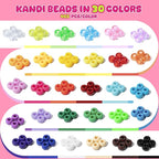 Simetufy 14000Pcs Pony Beads Bulk, 30 Colors 6x9 Kandi Beads - Image 4
