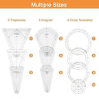 EEEKit 10 PCS Dresden Quilt Templates, Acrylic Quilting Template Ruler - Image 4