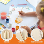COCHIE DIY Fall 3D Pumpkins Wood Crafts to Paint, Paintable Unfinished Wooden - Image 3