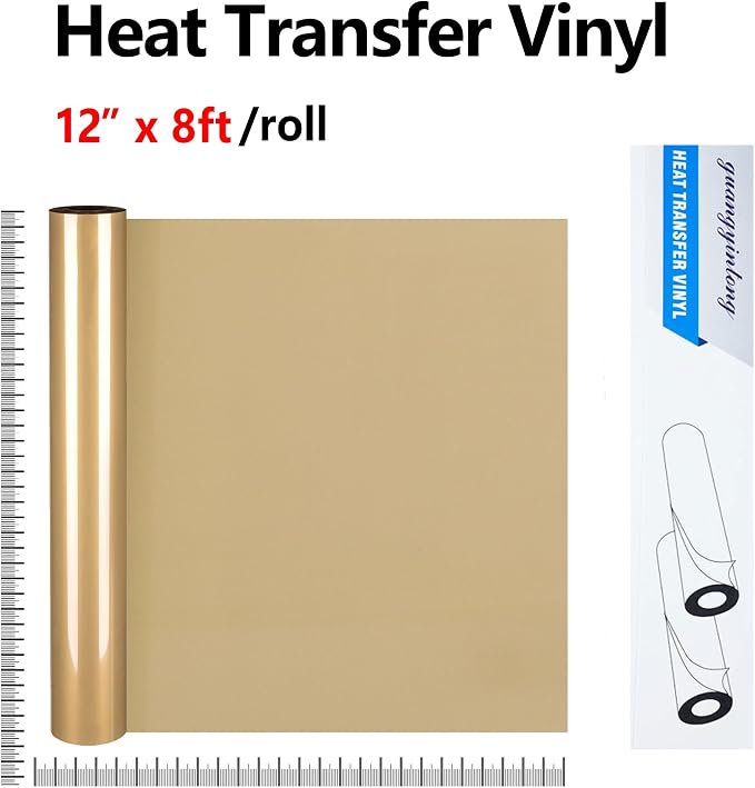 guangyintong Soil Golden Heat Transfer Vinyl HTV Rolls - Image 2