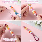 44PCS Beadable Keychain Bars, Colorful Metal Blank Beadable Keychain - Image 5