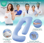 Sasttie Pregnancy Pillows for Sleeping, U Shaped Cooling Full Body Pillow - Image 3
