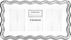 3-2x3'' Silver Heavy-Duty Zinc Alloy Picture Frames, Wave Design Silver Picture by GorYeeFine