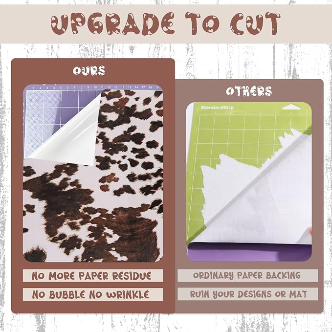 Tintnut Cow Print Permanent Vinyl Cowhide Adhesive Vinyl Roll 12in x 5ft | - Image 4