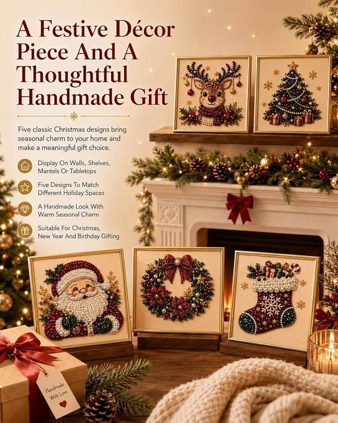 DIY Christmas Pearl Diamond Painting Art Kit - Image 6
