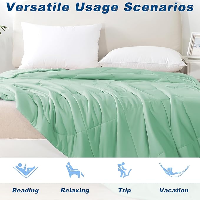 Cooling Comforter Twin Size, Double-Sided Cold Tech Fabric Quilted Bed - Image 5