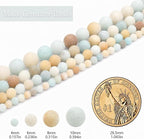 8mm Matte Amazonite Beads, 15-Inch Matte Round Loose Stone Beads - Image 3