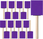 Bates- Foam Paint Brushes, 16 Pack, Violet Sponge Brushes by BatesChoice