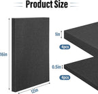 8pcs High Density Packing Foam Sheets, 2 Size Black Polyurethane Foam Padding - Image 2