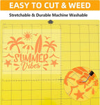 FUNKAKA Orange HTV Heat Transfer Vinyl Roll, Adhesive HTV - Image 4