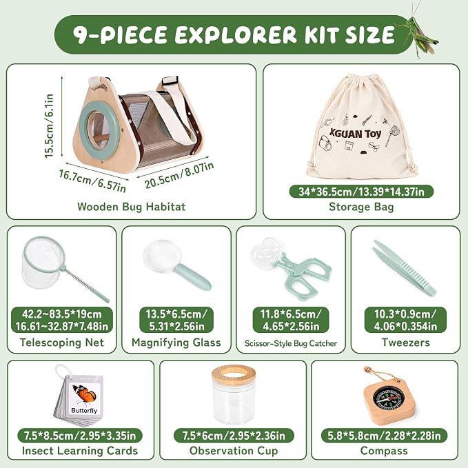 Bug Catcher for Kids, Wooden Bug Catching Outdoor Toys for Ages 4-8, STEM - Image 6