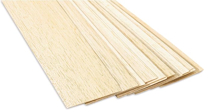 Balsa Wood 1/32 X 3 X 36in by Unknown