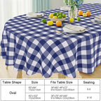 Smiry Oval Table Cloth, Waterproof Vinyl Tablecloths - Image 7