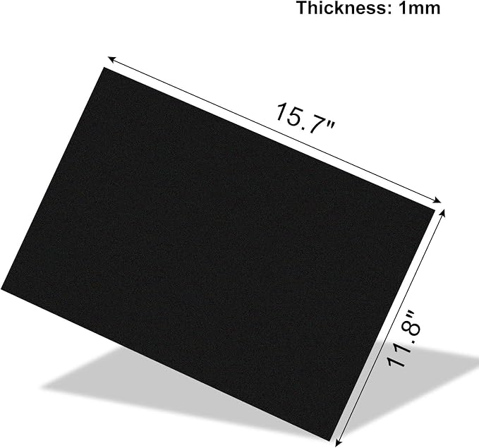 biguphate 24 PCS Black EVA Foam Sheets 1mm Thick 15.7 x 11.8 Inches Craft Foam - Image 2