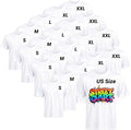 Joyclub White T Shirts Polyester Bulk Sublimation Blanks Wholesale Unisex Crew by Joyclub