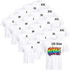 Joyclub White T Shirts Polyester Bulk Sublimation Blanks Wholesale Unisex Crew by Joyclub