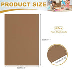 uxcell 5 Pcs Brown EVA A4 Foam Sheets Crafts, 12 x 8 Inch Foam Paper - Image 2