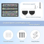 Graded Sports Card Display Case Lockable, Trading Card Collector Wall Display - Image 3
