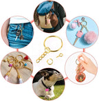 Key Ring with Chain, Shynek 360PCS Gold Keychain Rings with Jump Rings and - Image 3