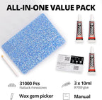31000Pcs Light Blue Rhinestones - Image 2
