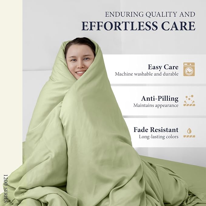 100% Egyptian Cotton Pillow Cases King Size Set of 2 - Image 6